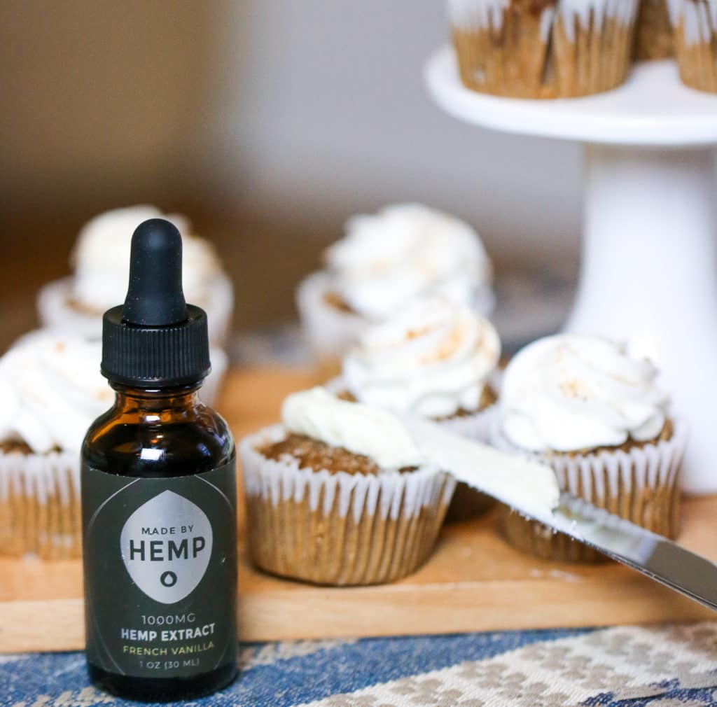cbd infused cupcakes with french vanilla tincture by made by hemp 
