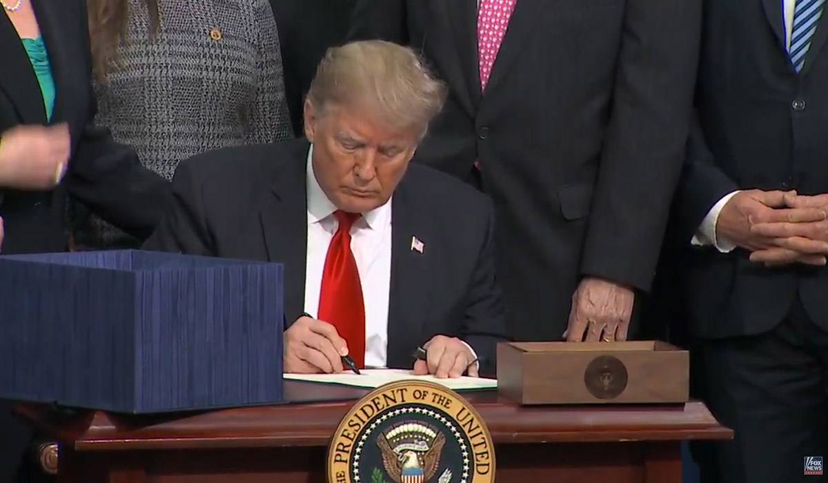 President Trump signing the 2018 Farm Bill