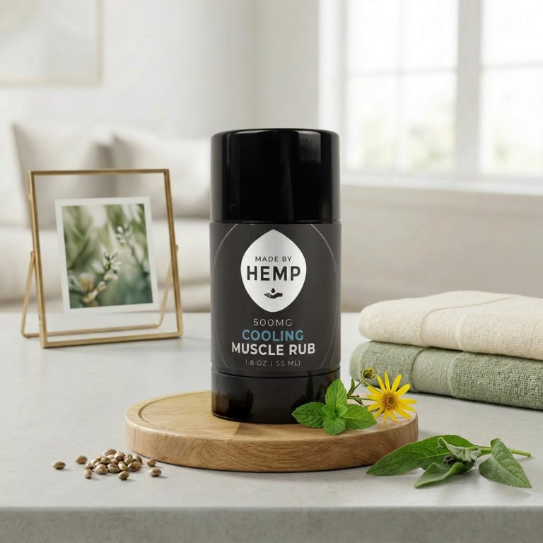 Cooling Muscle Rub by Made By Hemp, 500mg full-spectrum CBD topical